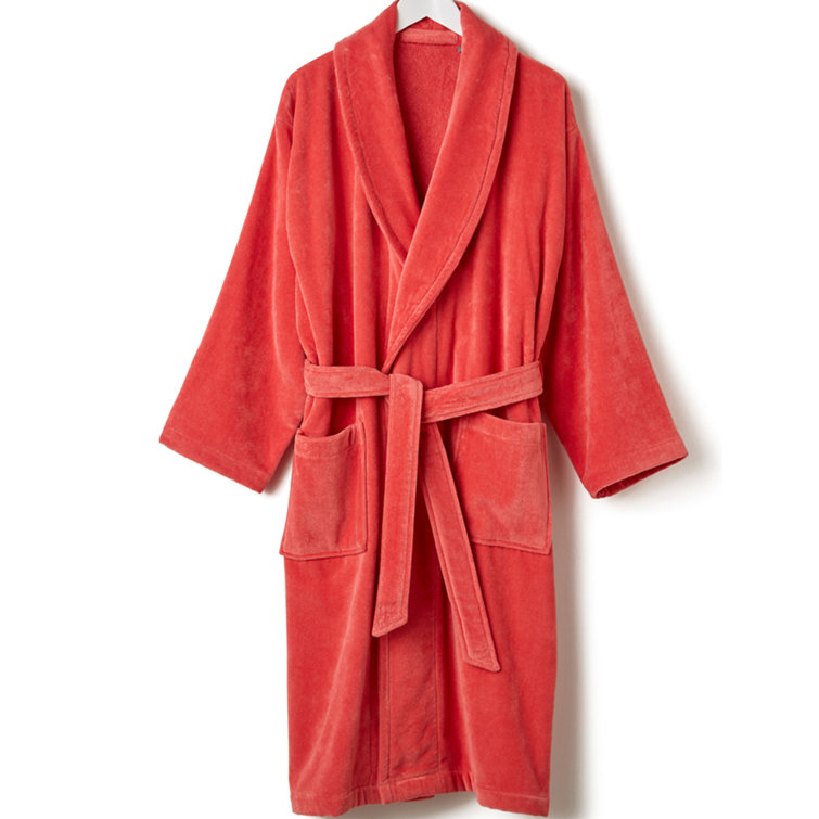 Christy Supreme 100 Cotton Velour Ankle Bathrobe with Pockets Wayfair.co.uk
